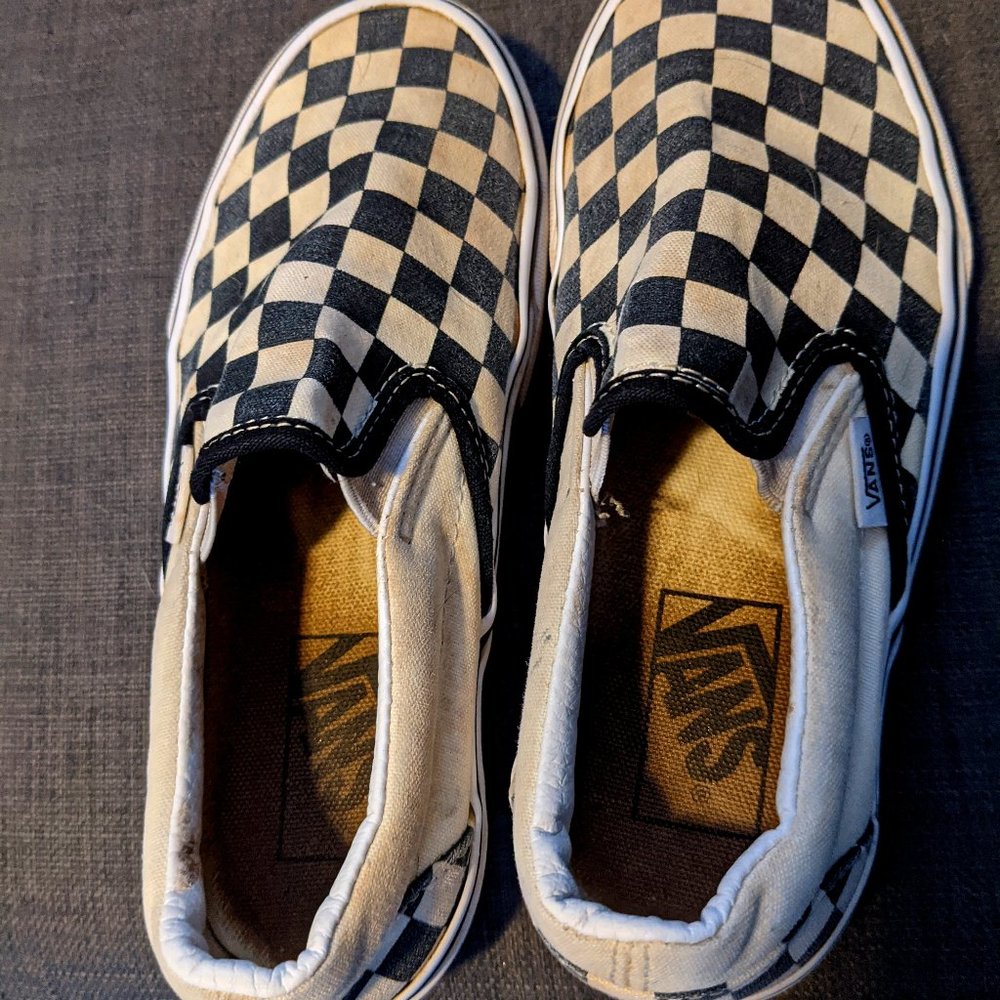 Vans checkerboard slip-ons 3.5/5.0
